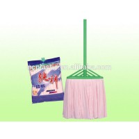 floor sweeper 100% cotton cleaning mop with  plastic stick